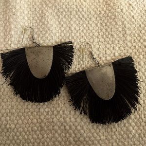 Black Fringe Earrings